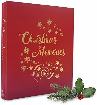 Cece's Capsules Christmas Scrapbook Photo Album, 4x6 40 Pages DIY All-In-One, Leather Cover, For ... | Amazon (US)