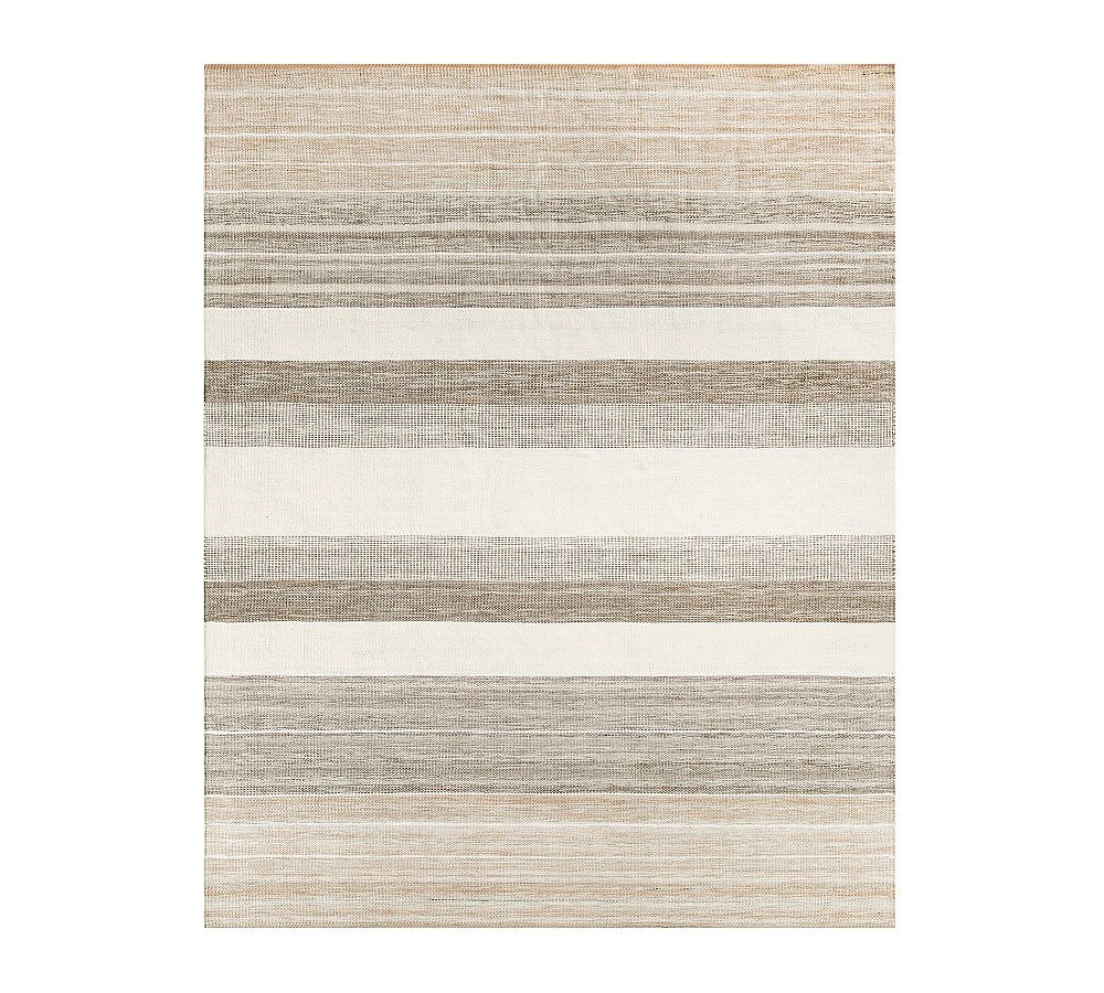 Serene Outdoor Performance Striped Rug | Pottery Barn (US)
