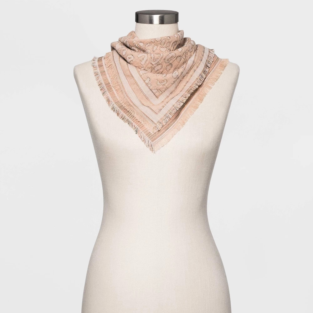 Women's Leopard Print Bandana - Universal Thread , Black/Grey/Pink | Target