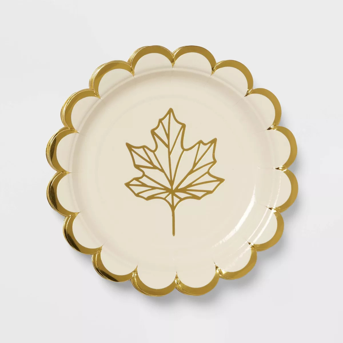 Thanksgiving 10ct Scalloped Leaf Snack Plates - Spritz™ | Target