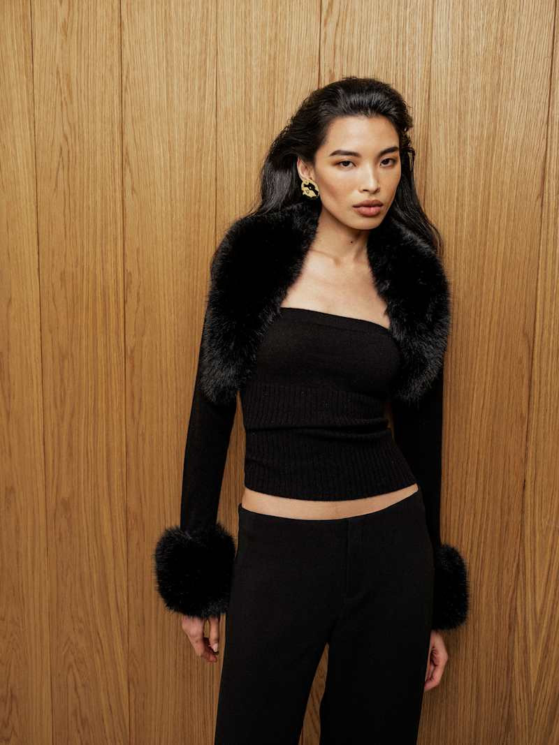 Clarissa Cashmere Faux Fur Bolero Set | Reformation (Global)