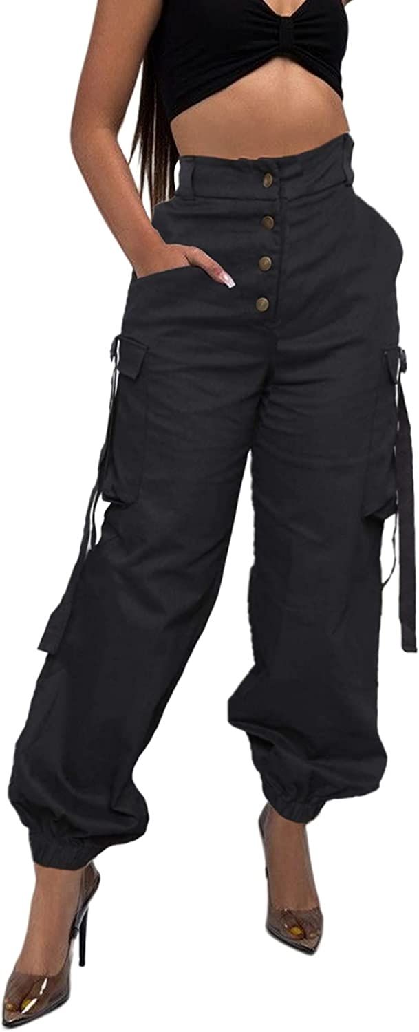 Vakkest Women's Cargo Camo Pants High Waist Slim Fit Trousers Camouflage Active Jogger Pocket Swe... | Amazon (US)