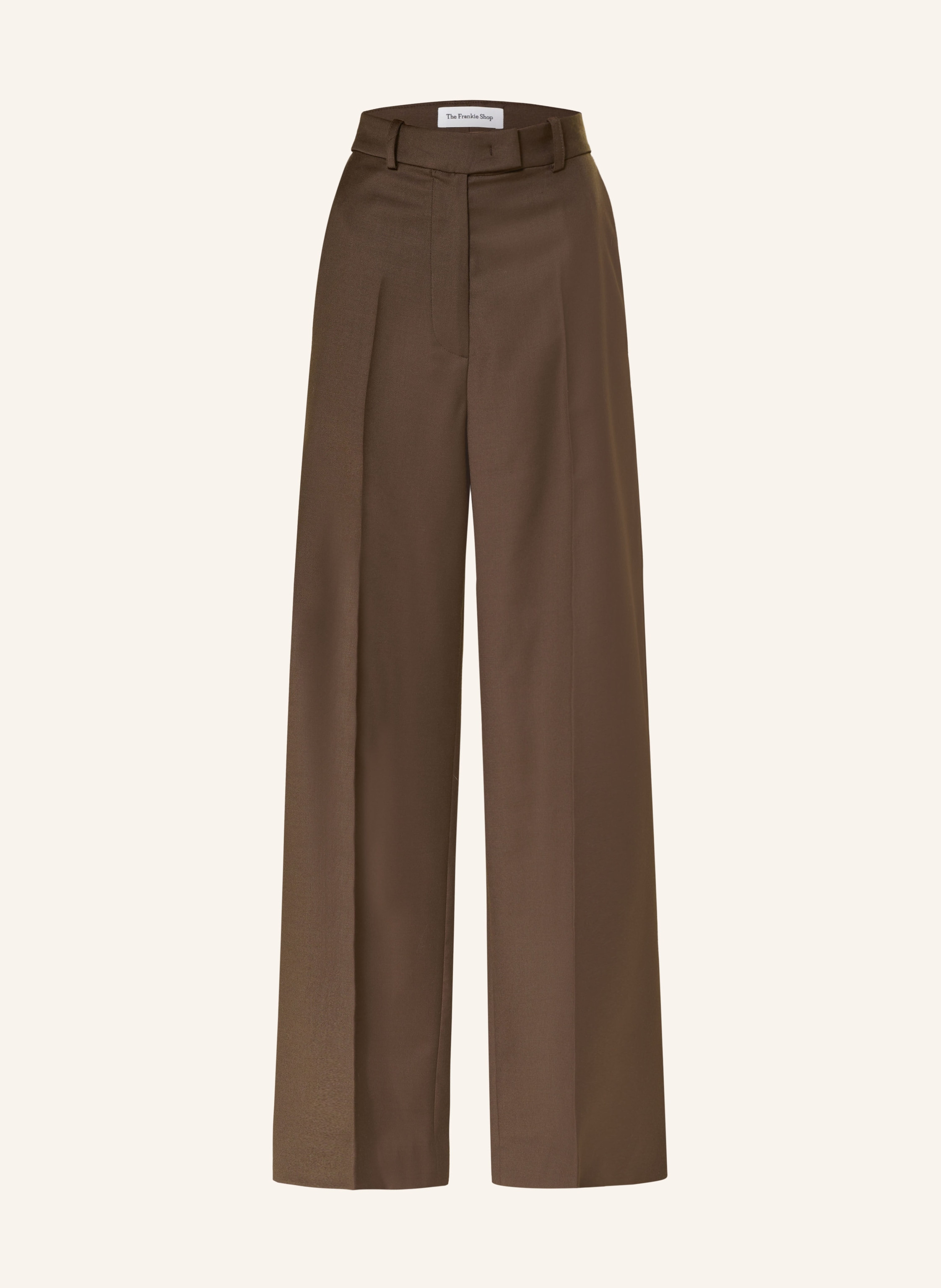 The Frankie Shop Marlenehose BRICKELL aus Flanell in dunkelbraun | Breuninger (DACH)