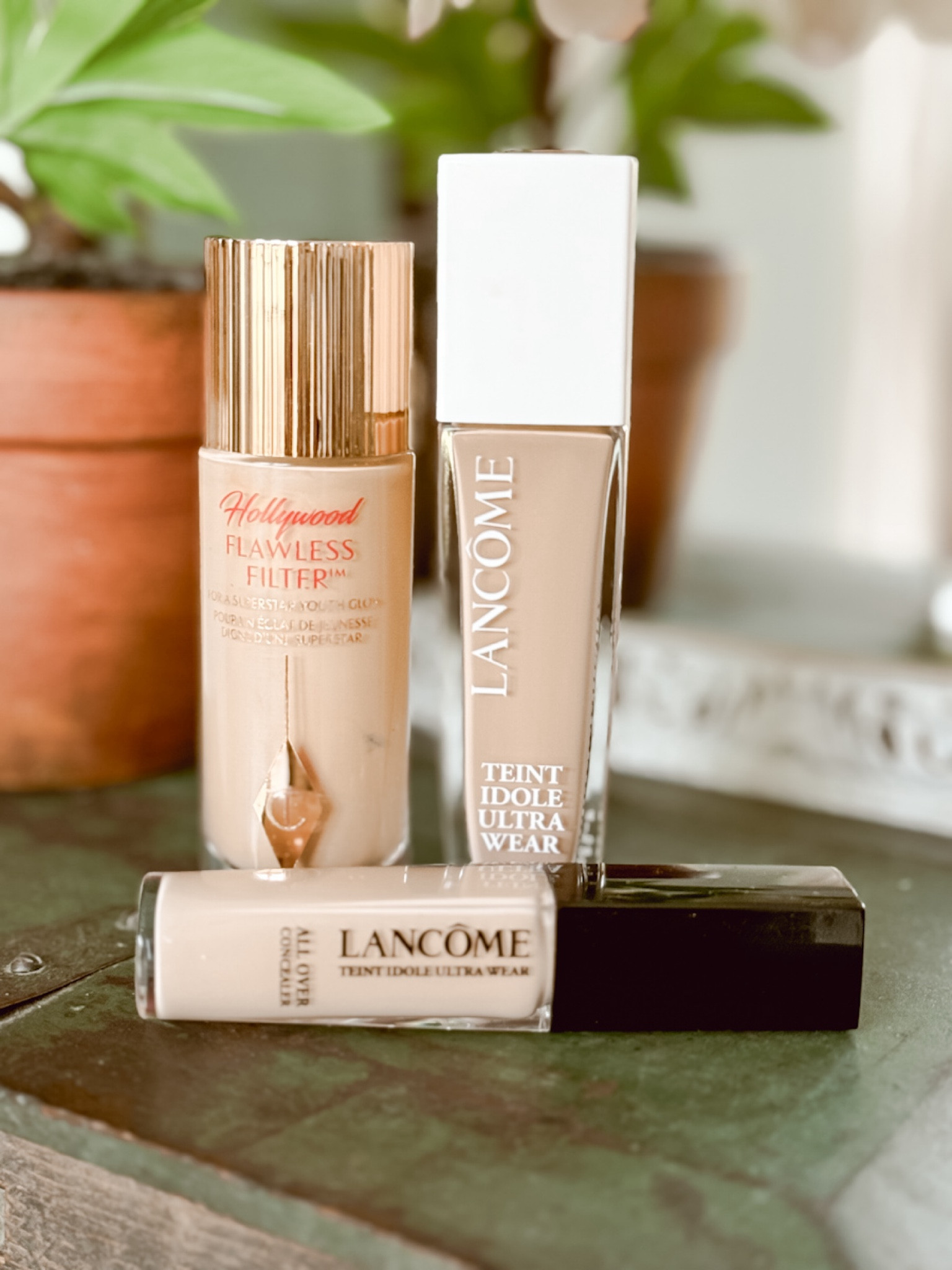 These are my current favorites for foundation, primer, and concealer. They work great with mature skin and don’t get cakey. #makeup #foundation 

#LTKbeauty #LTKover40