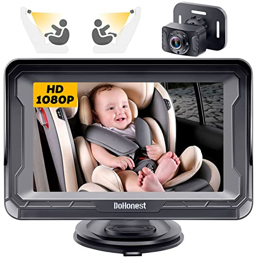 DoHonest Baby Car Camera HD 1080P - Rear-Facing Car Baby Monitor with Night Vision, Adjustable View Angle, Easy Setup, Anti-Glare Display, Safety for Kids & Infants | Amazon (US)
