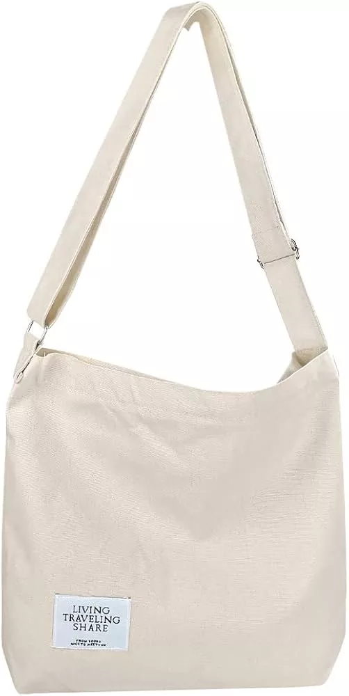 AUNOOL Initial Canvas Beach Tote Bag for Women Large Travel Beach