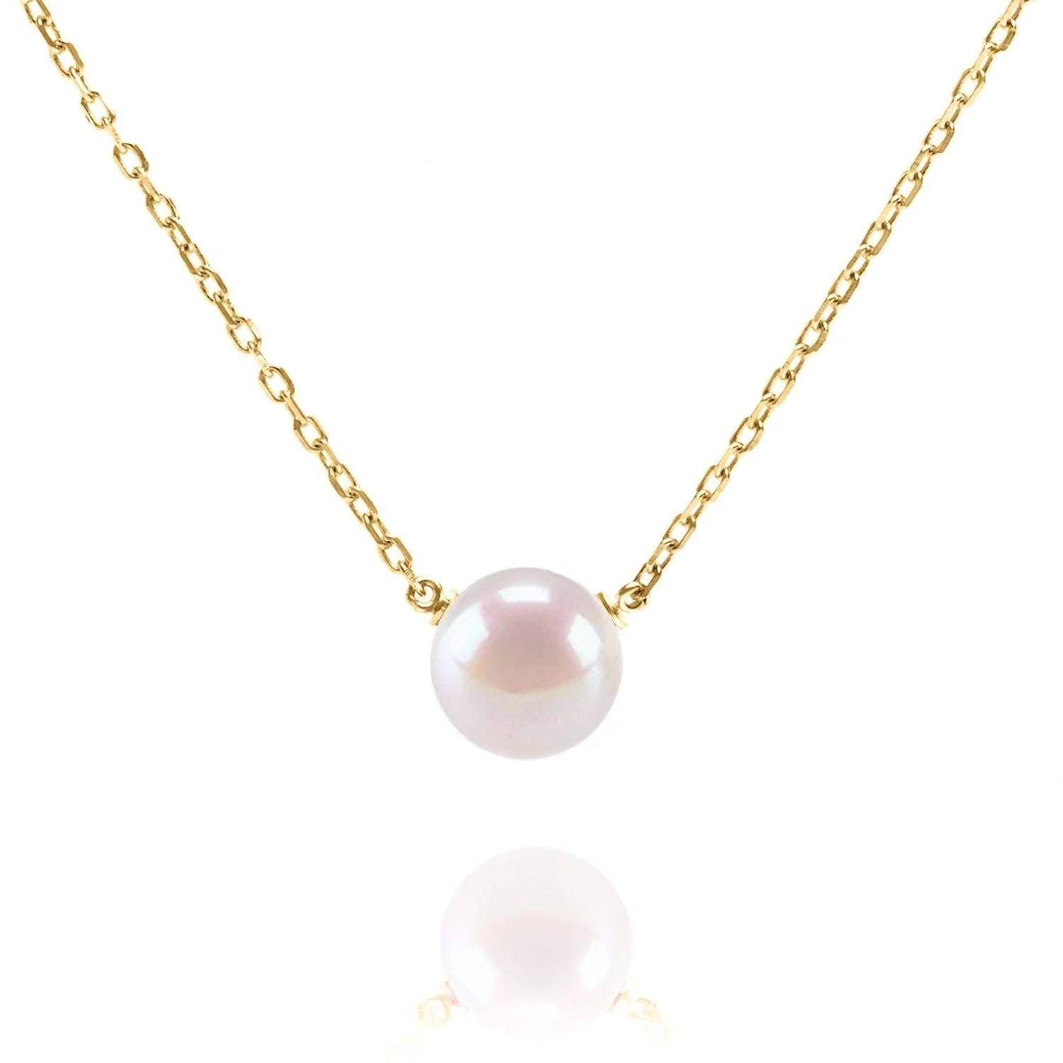 PAVOI 14K Yellow Gold Plated Freshwater Cultured AAA+ Pearl Pendant | Walmart (US)