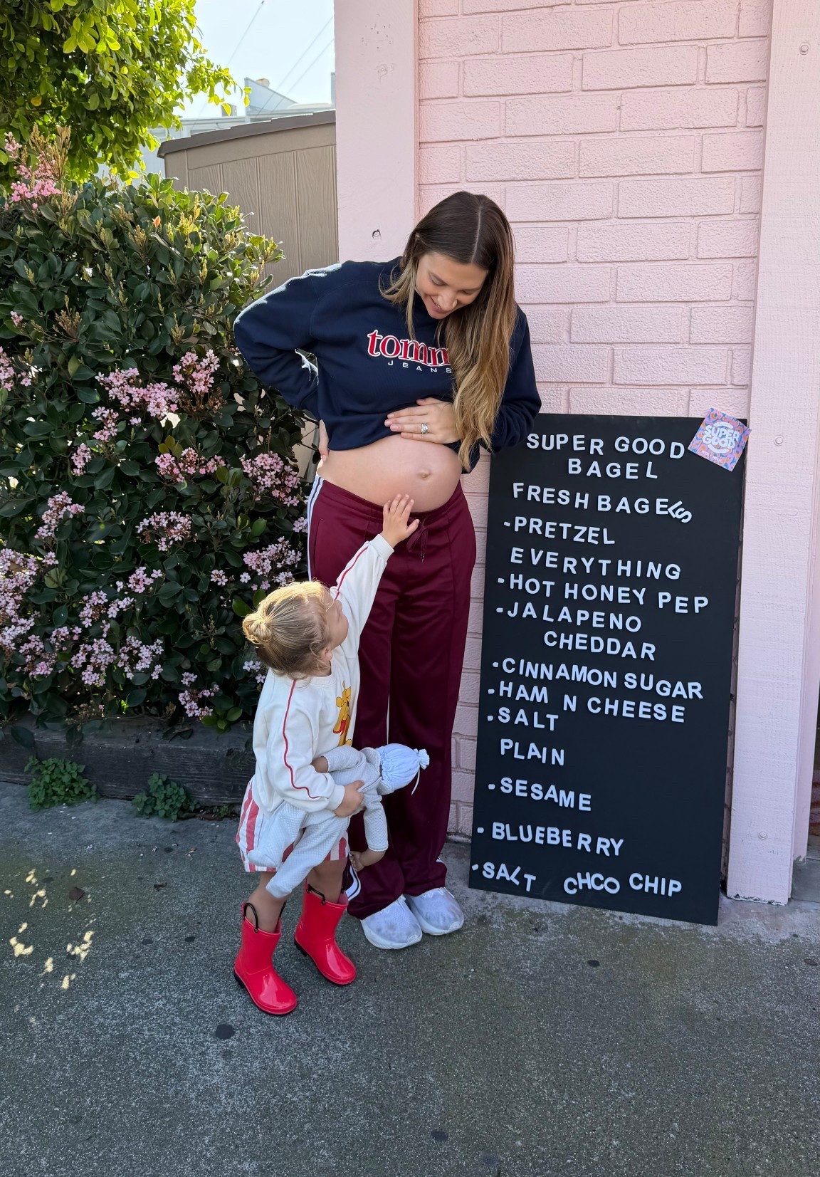 sunday morning bagel run outfit at 27 weeks pregnant 🤰🏼

#LTKootd #LTKmomlife #LTKBump