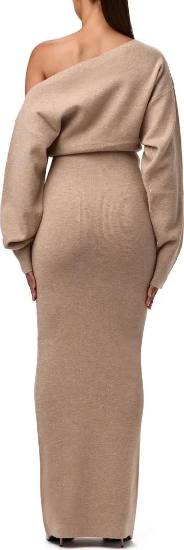 One-Shoulder Long Sleeve Maxi Sweater Dress | Nordstrom