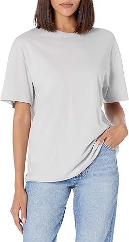 The Drop Women's Lydia Short-Sleeve Loose Drop-Shoulder Jersey T-Shirt | Amazon (US)