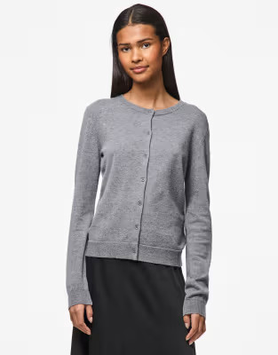 Pieces - Gebreid vest in gemêleerd mediumgrijs | ASOS (Global)