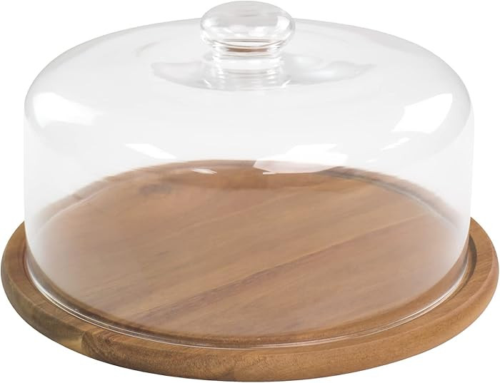 10.2''Glass Dessert Dome with Base, 11.8"Decorative Cake Tray with Glass Dome Cover, Cake Fruit D... | Amazon (US)