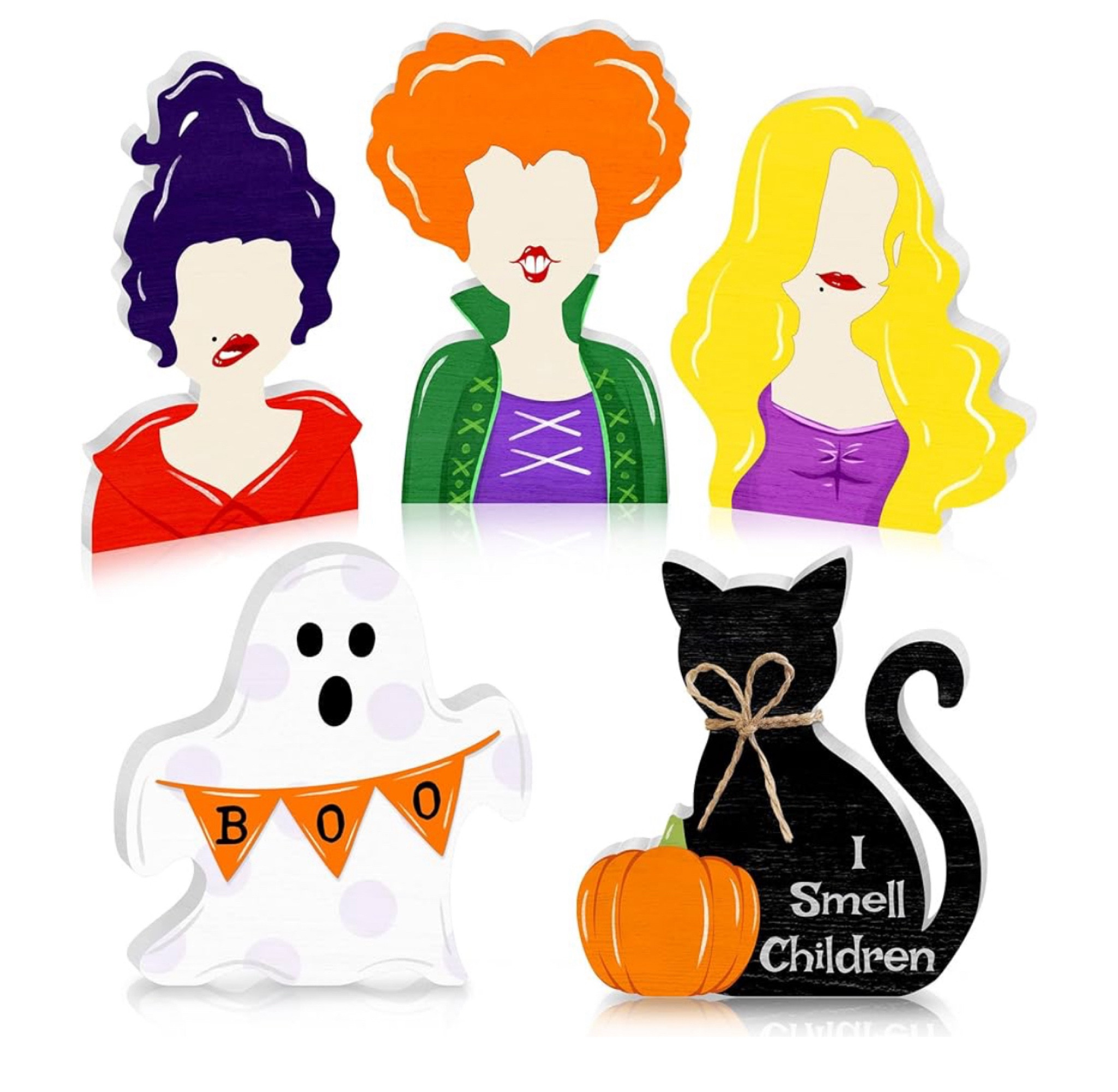 Hocus pocus, Disney Halloween decor? Halloween Mouse Shaped Cute Ghost Table Decor, 3 Pcs White Ghost Wooden Signs, Witch Pumpkin Spider Wood Centerpiece Tabletop Ornament for Holiday Tiered Tray Halloween Party Decoration

#LTKFindsUnder50 #LTKHalloween #LTKHome