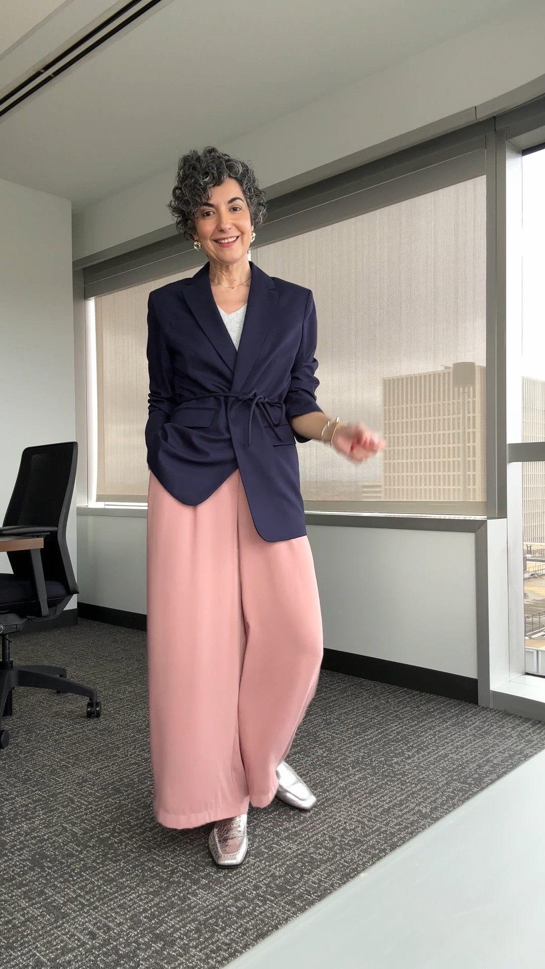 Thursday OOTD - wearing a small regular in pants. Blazer is older but I linked similar and also a rope belt which can be used to belt any blazer! 