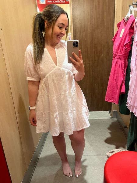 PERFECT little spring dress! Great for Easter brunch, vacay, or for you summer brides!! 🤍

Wearing a size small

#whitedress #sundress #targetgashion #universalthread

#LTKSeasonal #LTKwedding #LTKstyletip