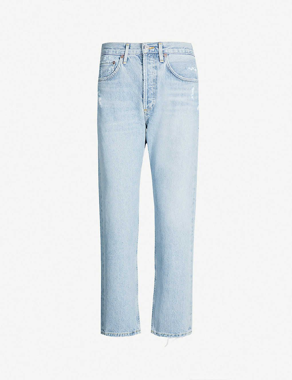 Parker ripped straight high-rise jeans | Selfridges