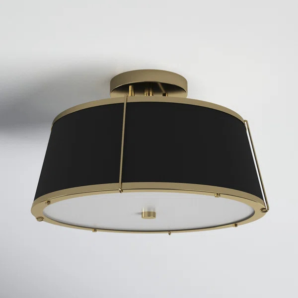 Moxie 2 - Light 15'' Unique/Statement Semi Flush Mount | Wayfair North America
