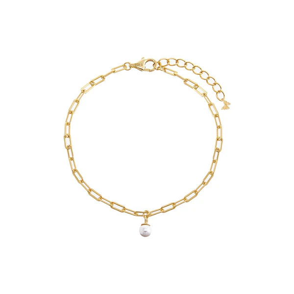 Dangling Pearl Link Bracelet | Adina Eden