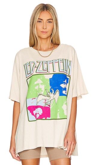 Led Zeppelin Four Square Merch Tee in Dirty White | Revolve Clothing (Global)