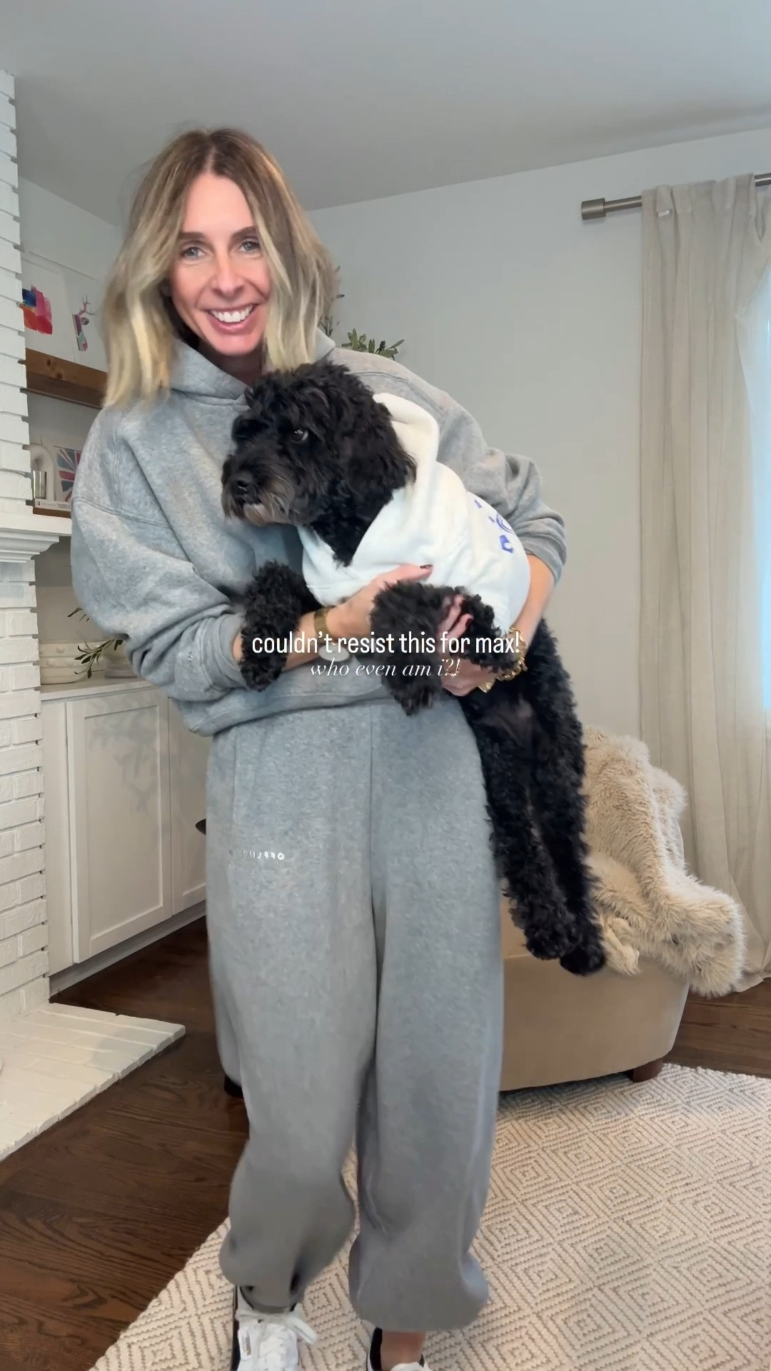 aerie new arrivals! 25 % off most pieces! here’s alll the deets…

PINK FLEECE SET - wearing small in both pieces. super soft. bouncy. lightweight. seems too lightweight to wear over the winter, but will 100% lounge in this! would be a great set to take on vacation for chilly mornings. 
**Ugh the pants were restocked and have justsold out again. 😵‍💫**

GREEN SET - wearing small in both pieces. obsessed with this color and i adore the sweats. i wasn’t feeling this mockneck with the sweats, but throw some biker underneath and you’re golden! 

DETROIT LIONS SWEATER - wearing the small. casual. cool. love it! 

HEATHER GREY SET - wearing small in both pieces. coolest set. fit and color are beyond. fleece lined, so we’re warm and snug. the hoodie is a great cut too, not cropped, not long. perfection! 👌 

RAINS DAYS DOG HOODIE - couldn’t resist! 🐾

casual cool style. weekend style. effortless style. aerie. travel outfit.

#LTKSeasonal #LTKOver40 #LTKFindsUnder50