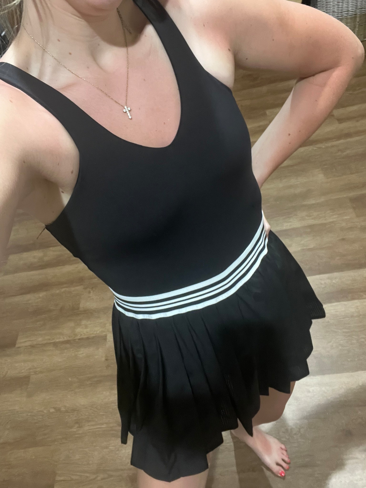 This tennis dress is a MUST! Best Walmart find! The neckline, the fit, the material is all 🤌

#LTKootd #LTKfitnessgoals #LTKmomlife