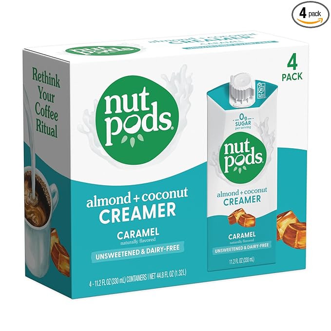 nutpods Caramel Coffee Creamer - Unsweetened Non Dairy Creamer Made from Almonds and Coconuts - K... | Amazon (US)