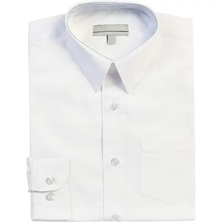 Boy s Classic Fit Long Sleeve Casual Button Down Toddler Kids Dress Shirt (White 4) | Walmart (US)