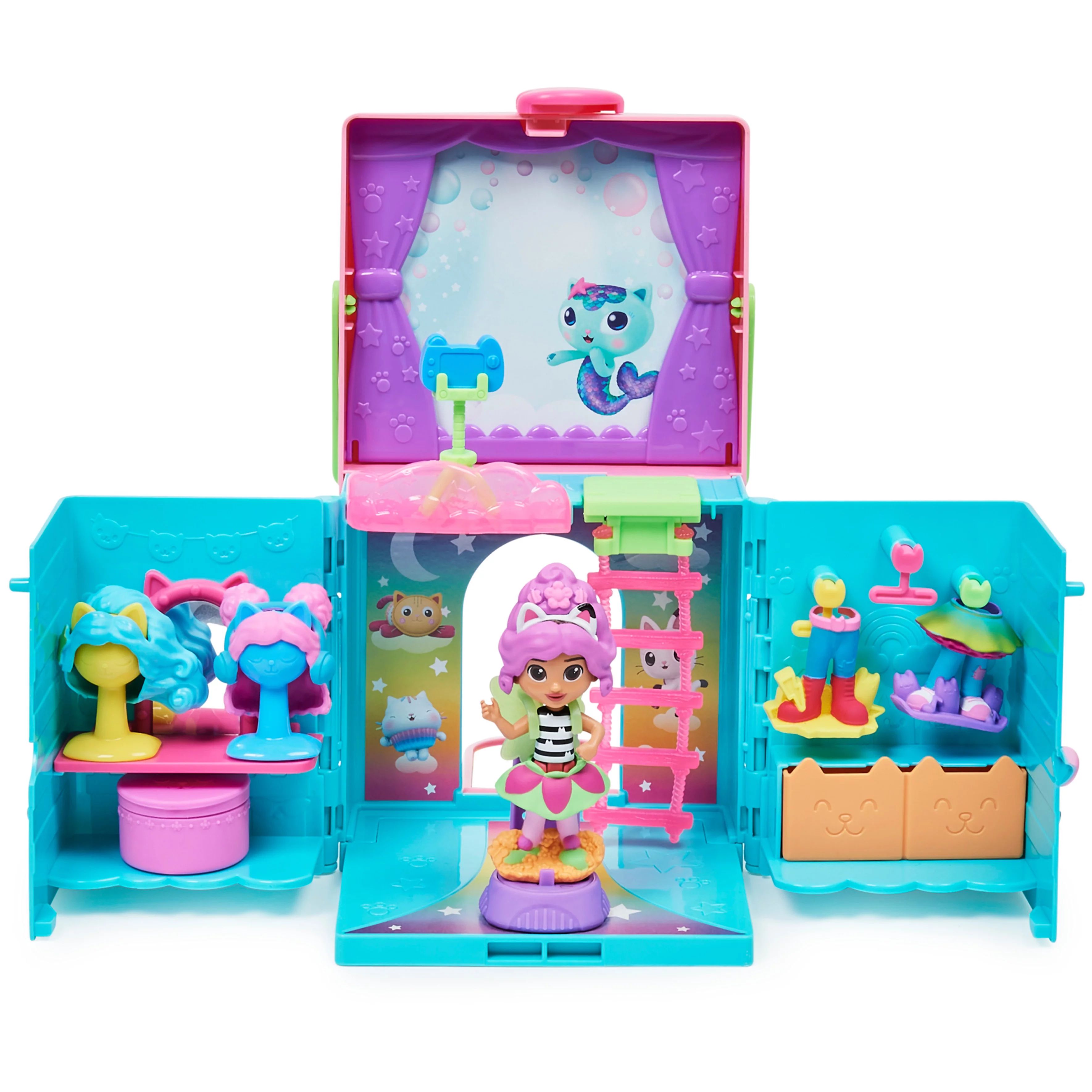 Gabby’s Dollhouse, Rainbow Closet Portable Playset with a Gabby Doll - Walmart.com | Walmart (US)