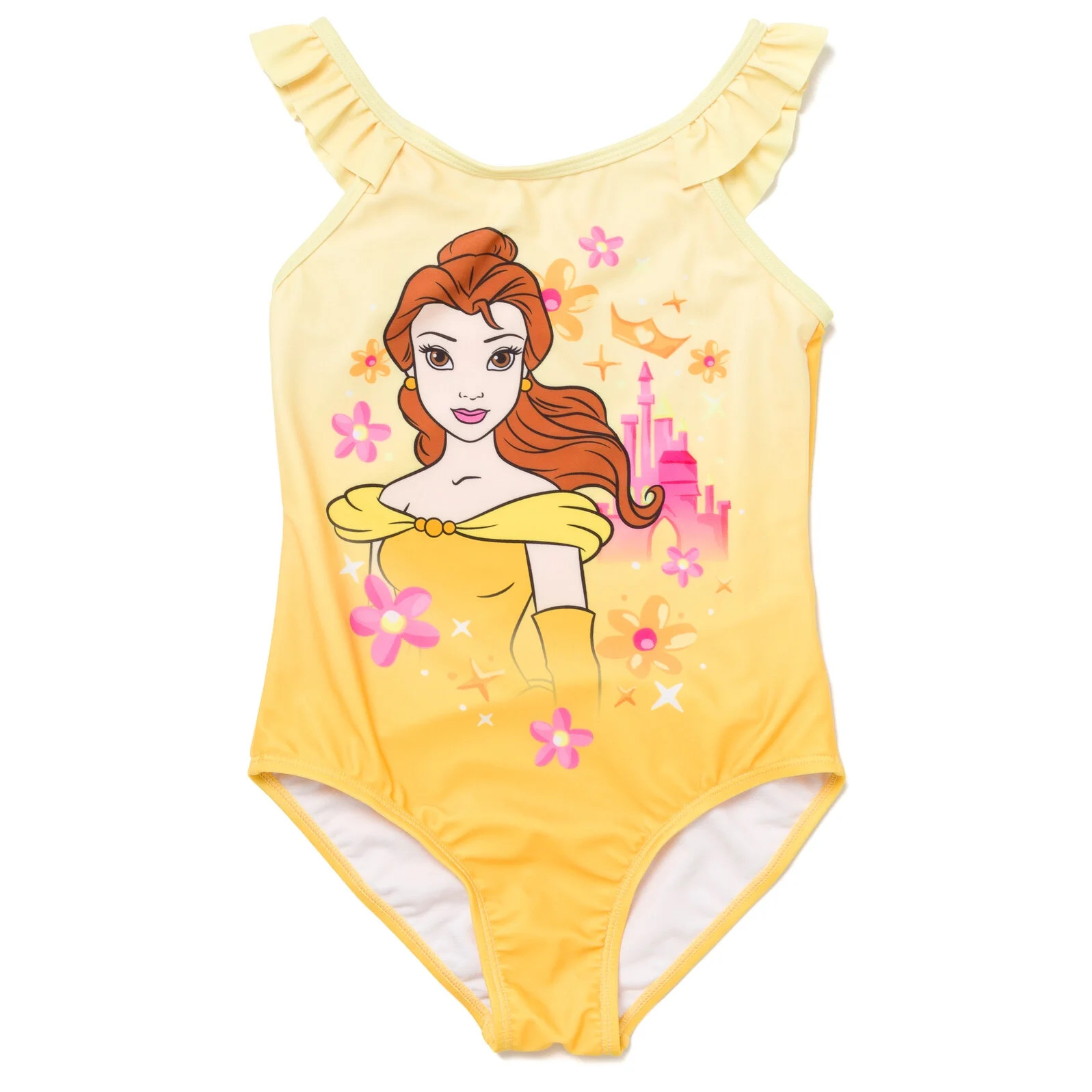 Disney Princess Belle UPF 50+ One Piece Bathing Suit Toddler to Little Kid | Walmart (US)