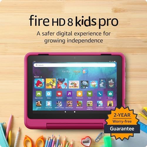Amazon Fire HD 8 Kids Pro | age 6-12 | Unleash creativity with included age-appropriate Amazon Ki... | Amazon (US)