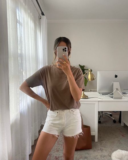 Summer outfit styling white shorts 

Top everlane - xs 
Shorts - linked to similar 

Neutral / summer outfit / casual / white shorts 

#LTKStyleTip #LTKSeasonal