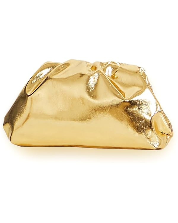 Pleated Evening Vegan Leather Clutch Handbag Purse Metallic PU Cloud Shoulder Bag for Women Eveni... | Amazon (US)