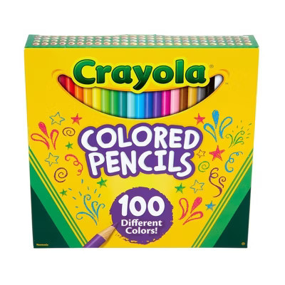 Crayola Colored Pencil Set, 100ct, School Supplies, Coloring Stocking Stuffers, Classroom Must Haves, Art Gift for Kids, 5+ | Target