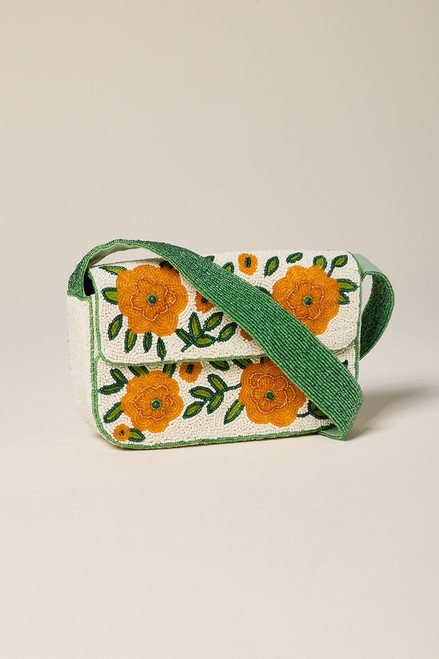 Sharon Floral Beaded Clutch | Francesca's