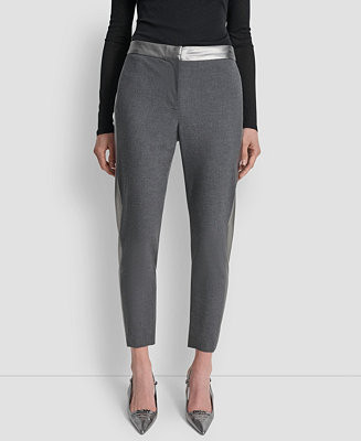 Women's Mid-Rise Tuxedo Pants | Macy's