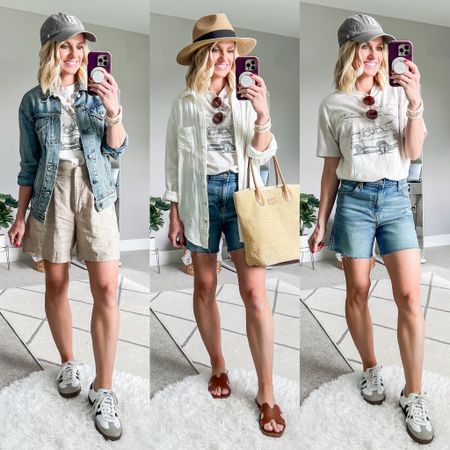Summer mom capsule wardrobe. Check out the post at thriftywifehappylife.com for more details! 

#LTKStyleTip #LTKSeasonal #LTKOver40