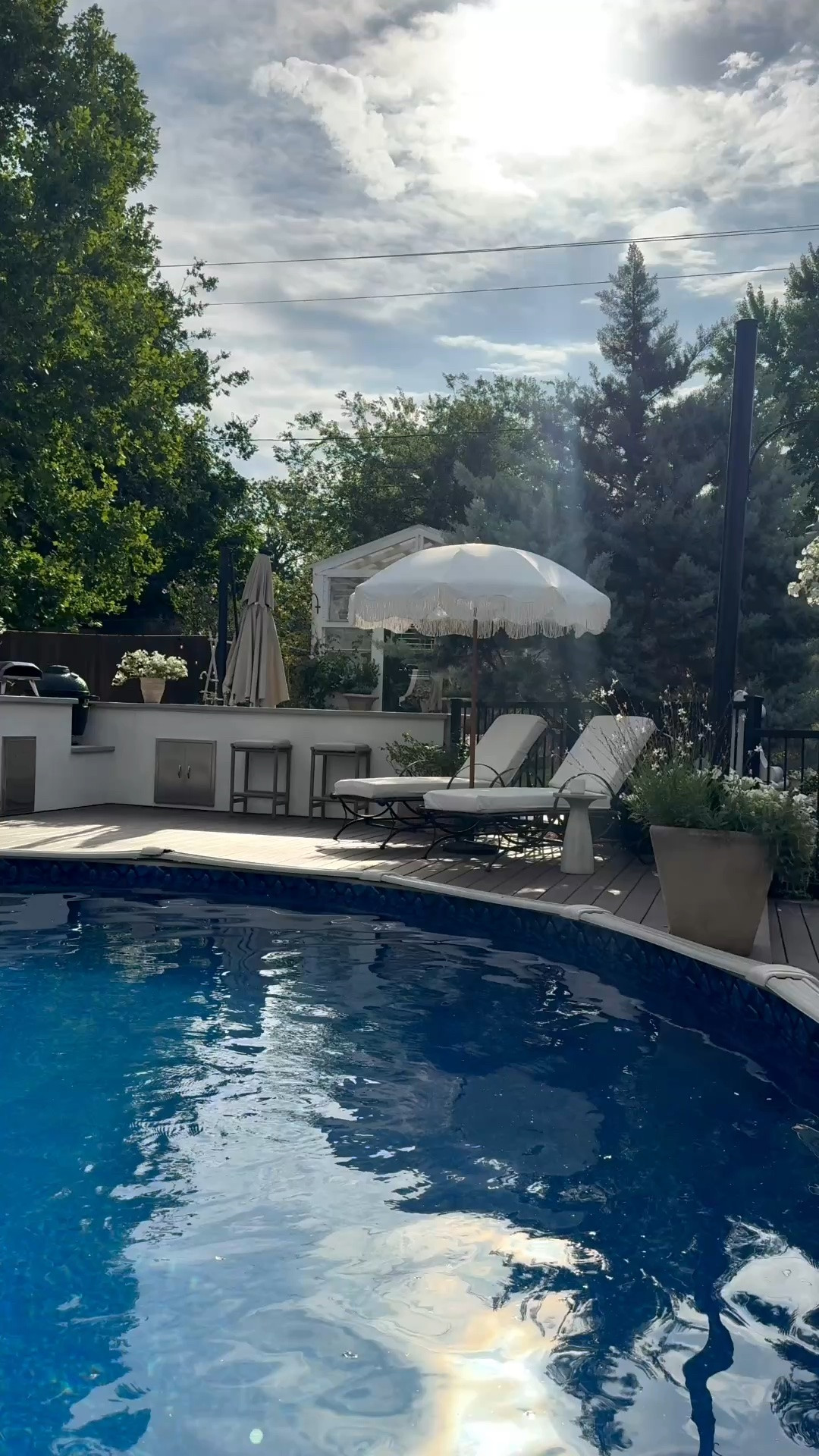 Inexpensive fringe pool umbrella from Amazon! Deck. Patio. Above ground pool.

#LTKHome #LTKSeasonal #LTKSwim