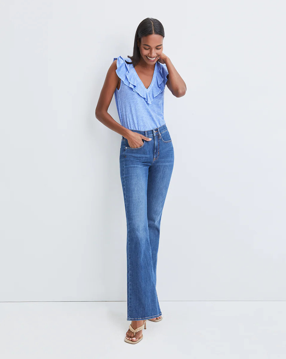 Veronica Beard Beverly Skinny-Flare Jean Mojave | Veronica Beard