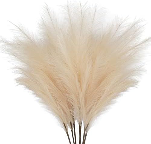 ZIFTY 7-Pcs 3.1FT Artificial Pampas Grass Large Tall Fluffy Faux Bulrush Reed Grass for Vase Fill... | Amazon (US)