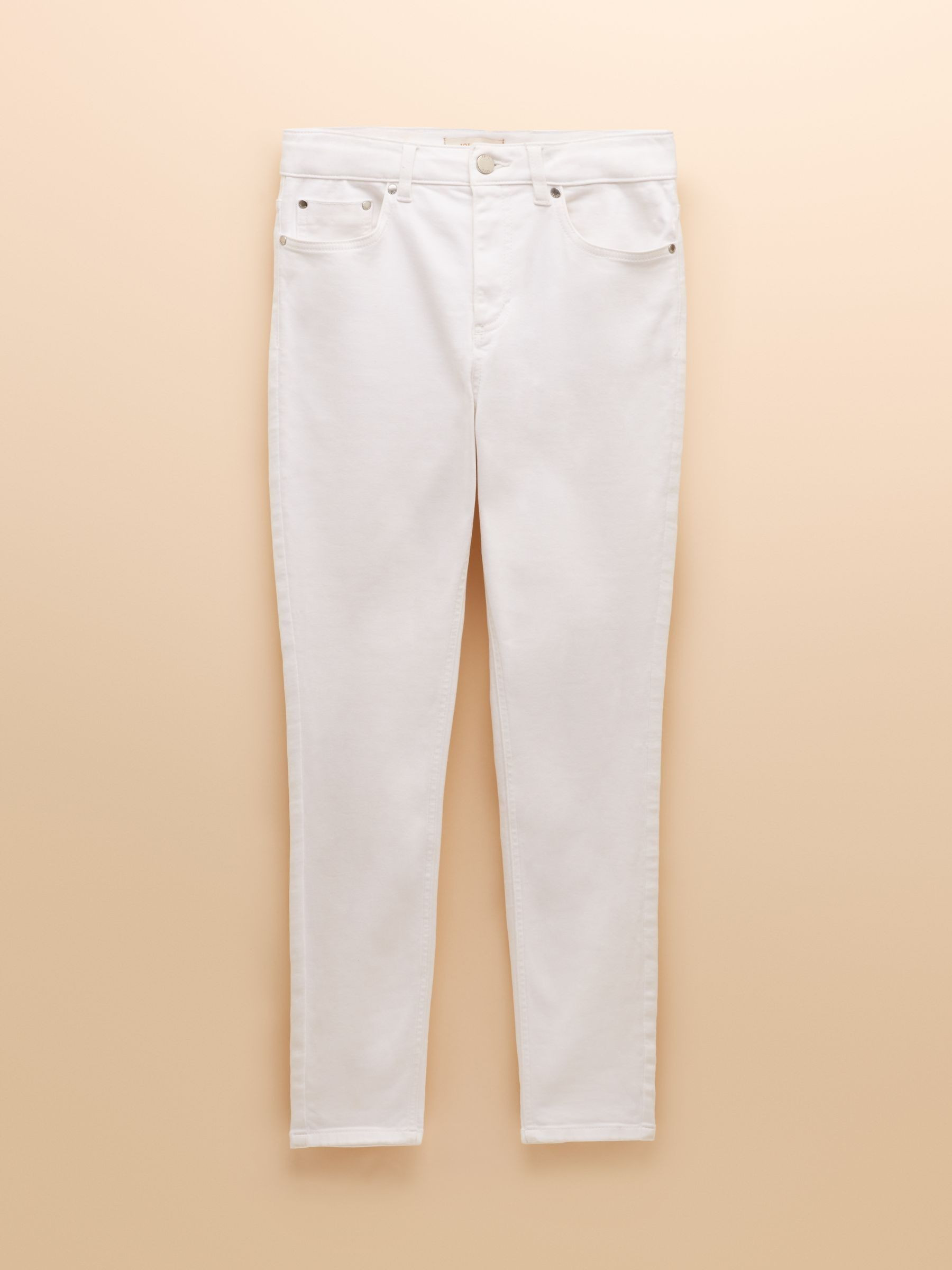 White Skinny Fit Mid Rise Jeans | Joules | Joules