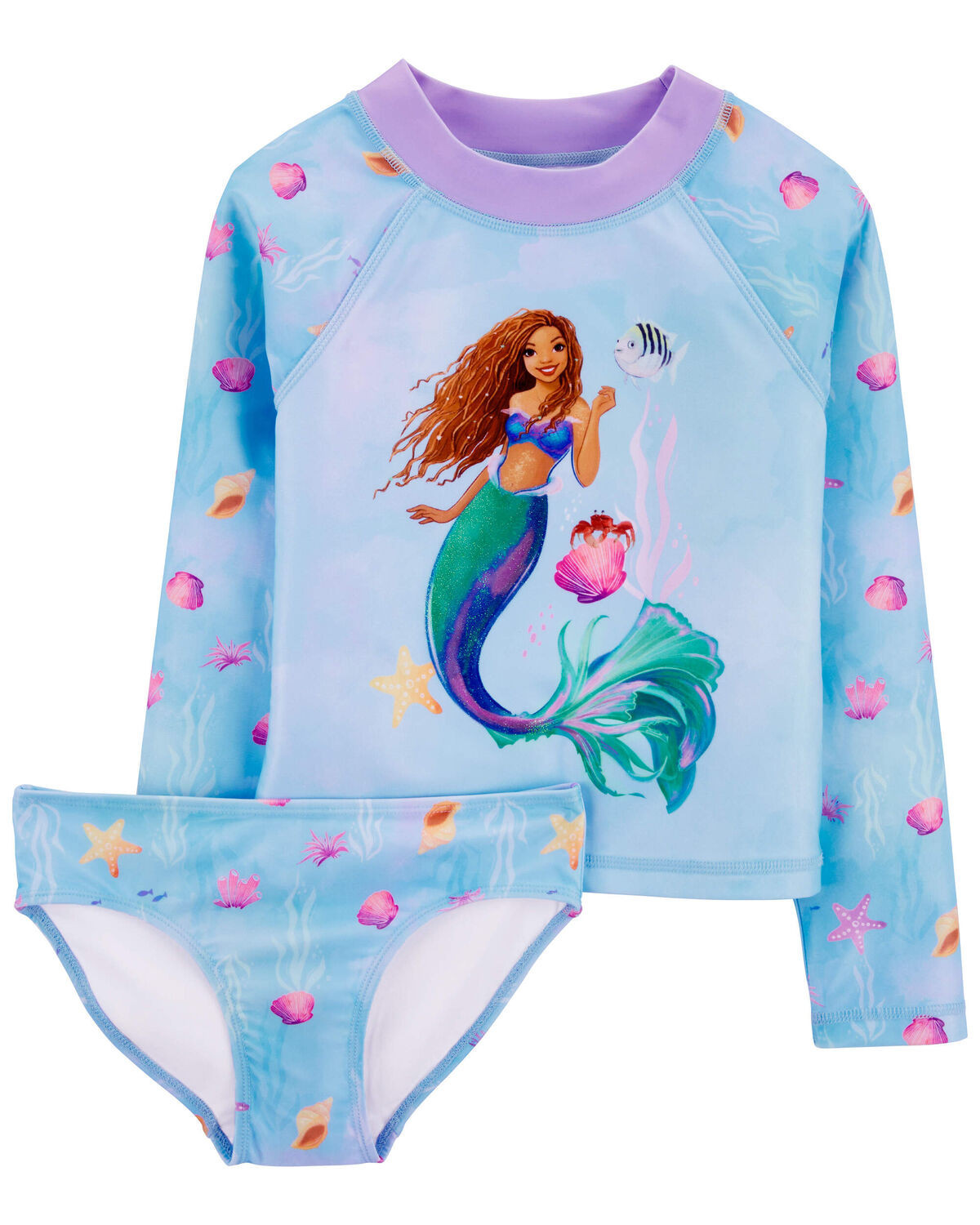 Multi Kid The Little Mermaid 2-Piece Rashguard Set | carters.com | Carter's