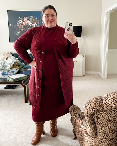 Getting ready for fall - can’t get enough burgundy. Sizes XS-4X. Budget friendly fall plus size outfit  

#LTKplussize #LTKover40