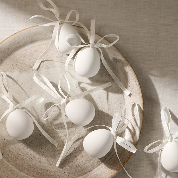White Ceramic Eggs – Set of 6 | The White Company UK & ROW