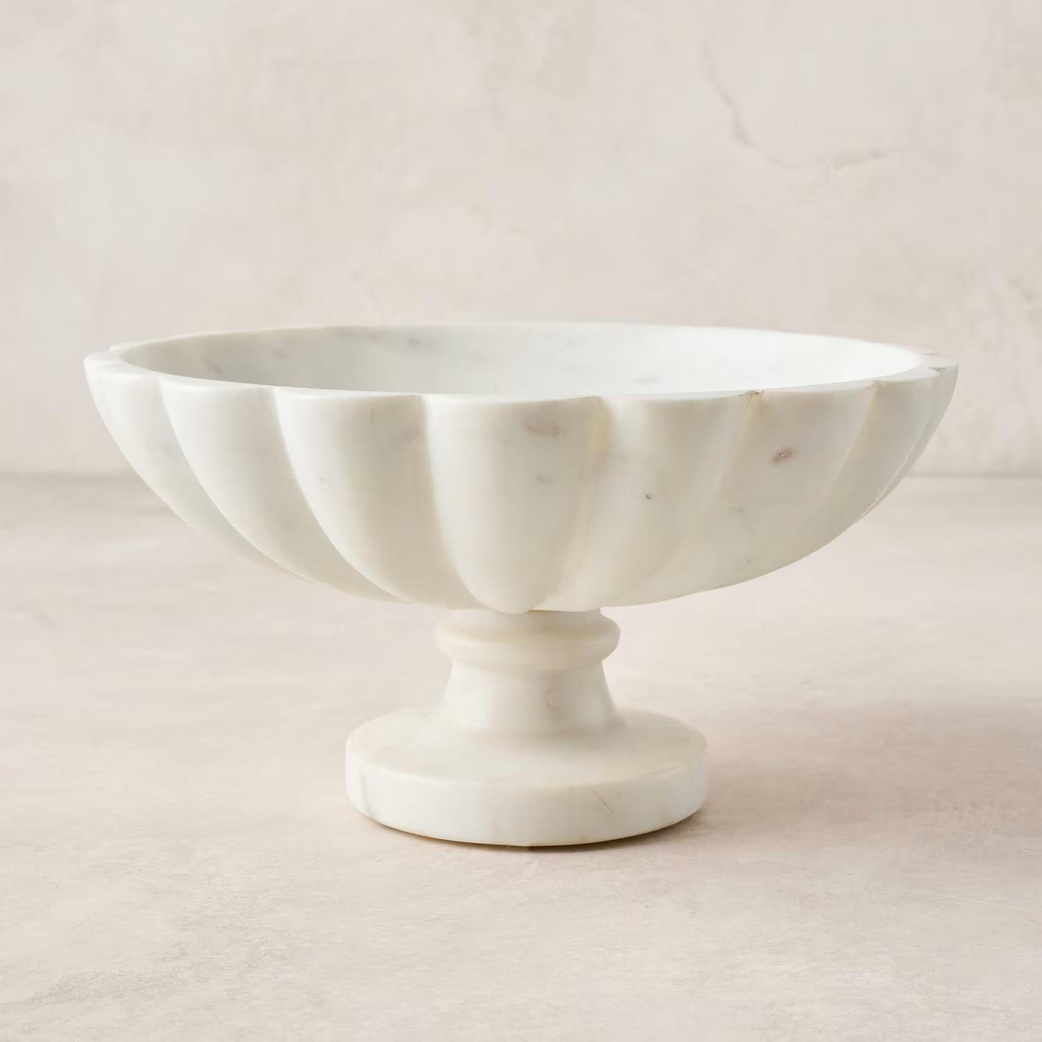 Scalloped Marble Footed Bowl | Magnolia