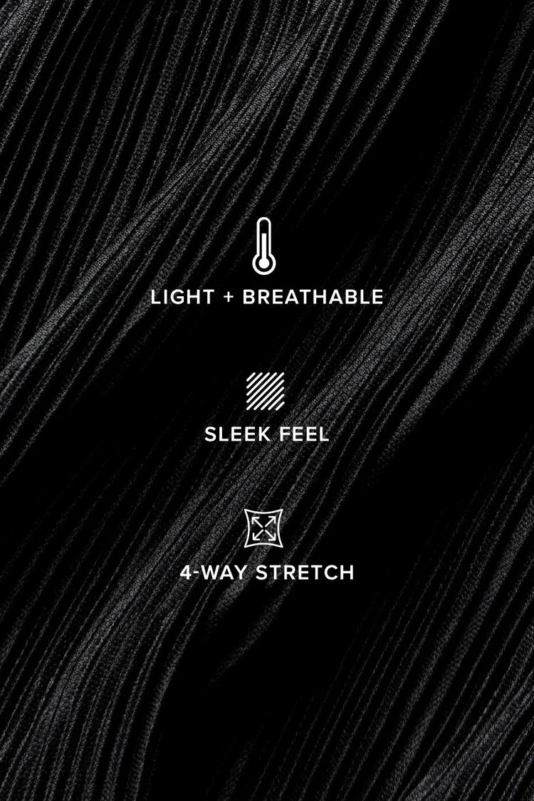 High-Waist Micro Plisse Straight Leg Pant - Black | Alo Yoga (US)