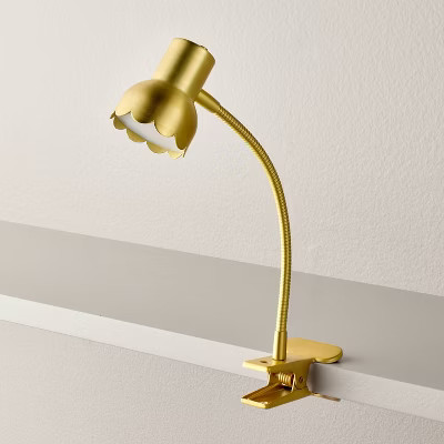 Scalloped Brass Clip Light (Includes LED Light Bulb) - Hearth & Hand™ with Magnolia | Target