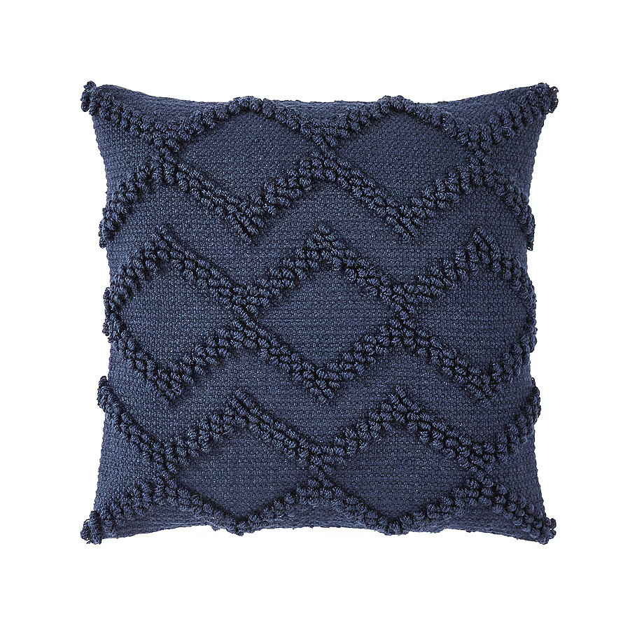 Origin 21 Navy Woven Decorative Pillow Solid Navy Square (no theme) Throw pillow | Lowe's