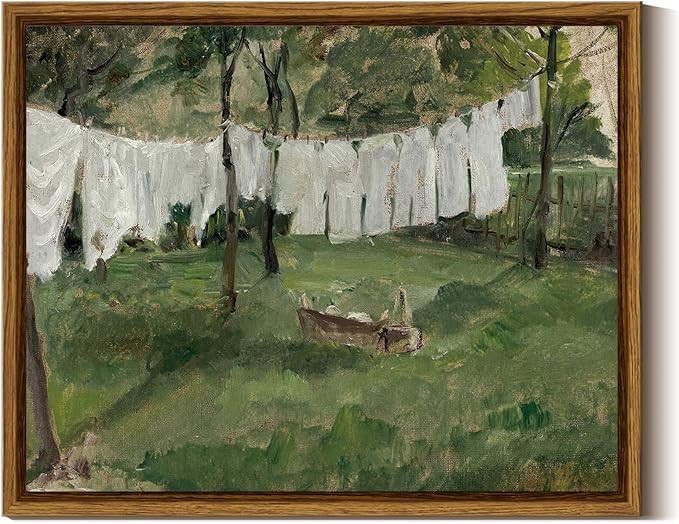 InSimSea Framed Canvas Wall Art with Holder for Living Room,Vintage Laundry Room Art Print, Antiq... | Amazon (US)