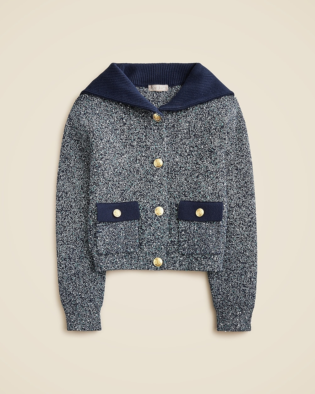 Marled sailor-collar cardigan | J. Crew US