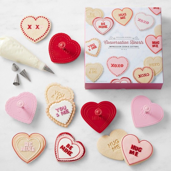 Williams Sonoma Valentine's Day Conversation Heart Cookie Cutters, Set of 4 | Williams-Sonoma